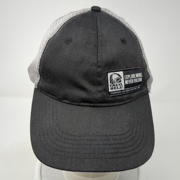 Taco Bell Snapback Trucker Hat Black One Size Adjustable Mesh Back Embroidered - Picture 2 of 9